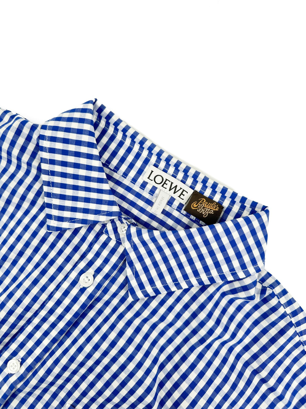 Loewe Embroidered Check Short-Sleeve Shirt
