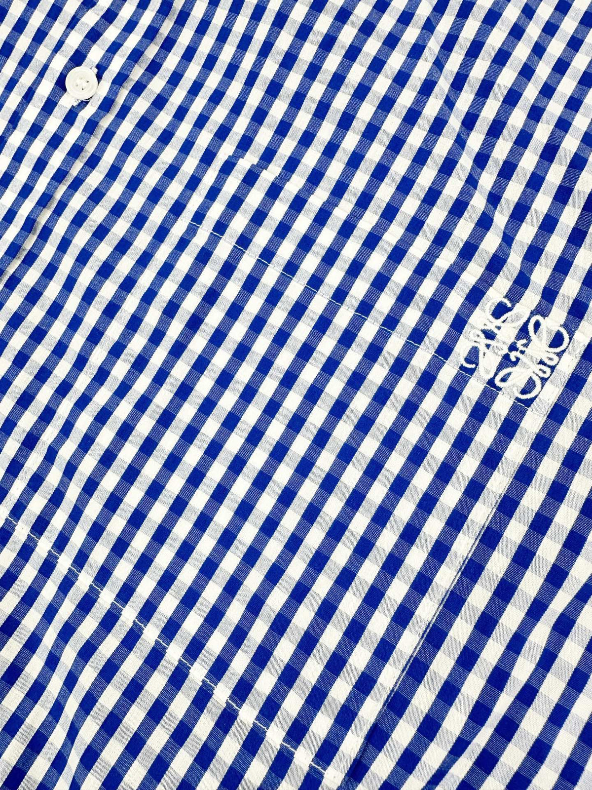 Loewe Embroidered Check Short-Sleeve Shirt