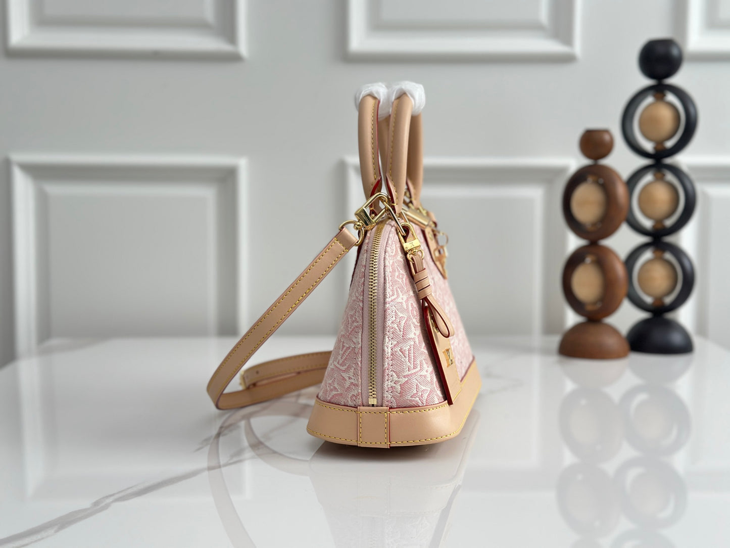 LV Jacquard Shell Handbag
