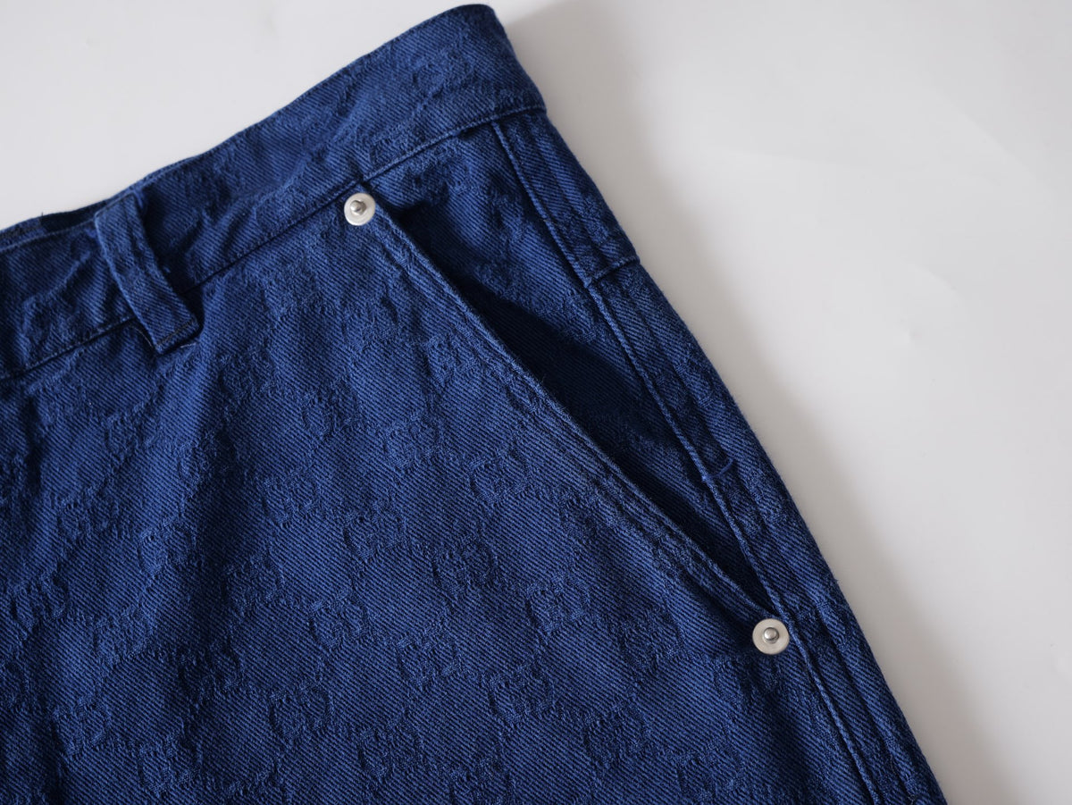 Gucci Jacquard Gradient Denim Shorts