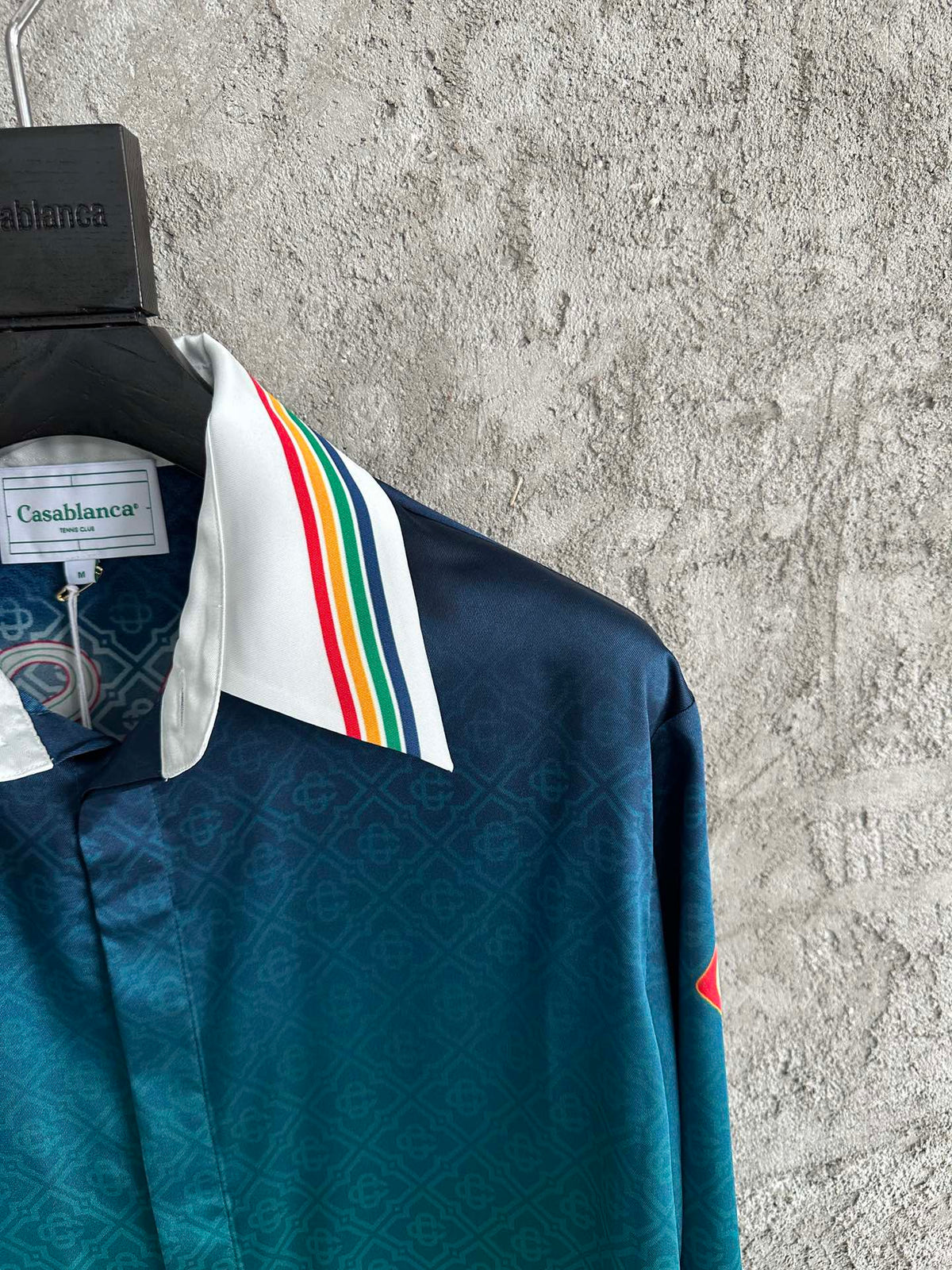 Casablanca Jacquard Silk Long-Sleeved Shirt