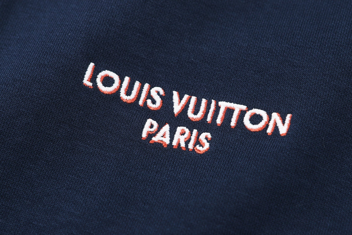 LV Embroidered Baseball Jacket