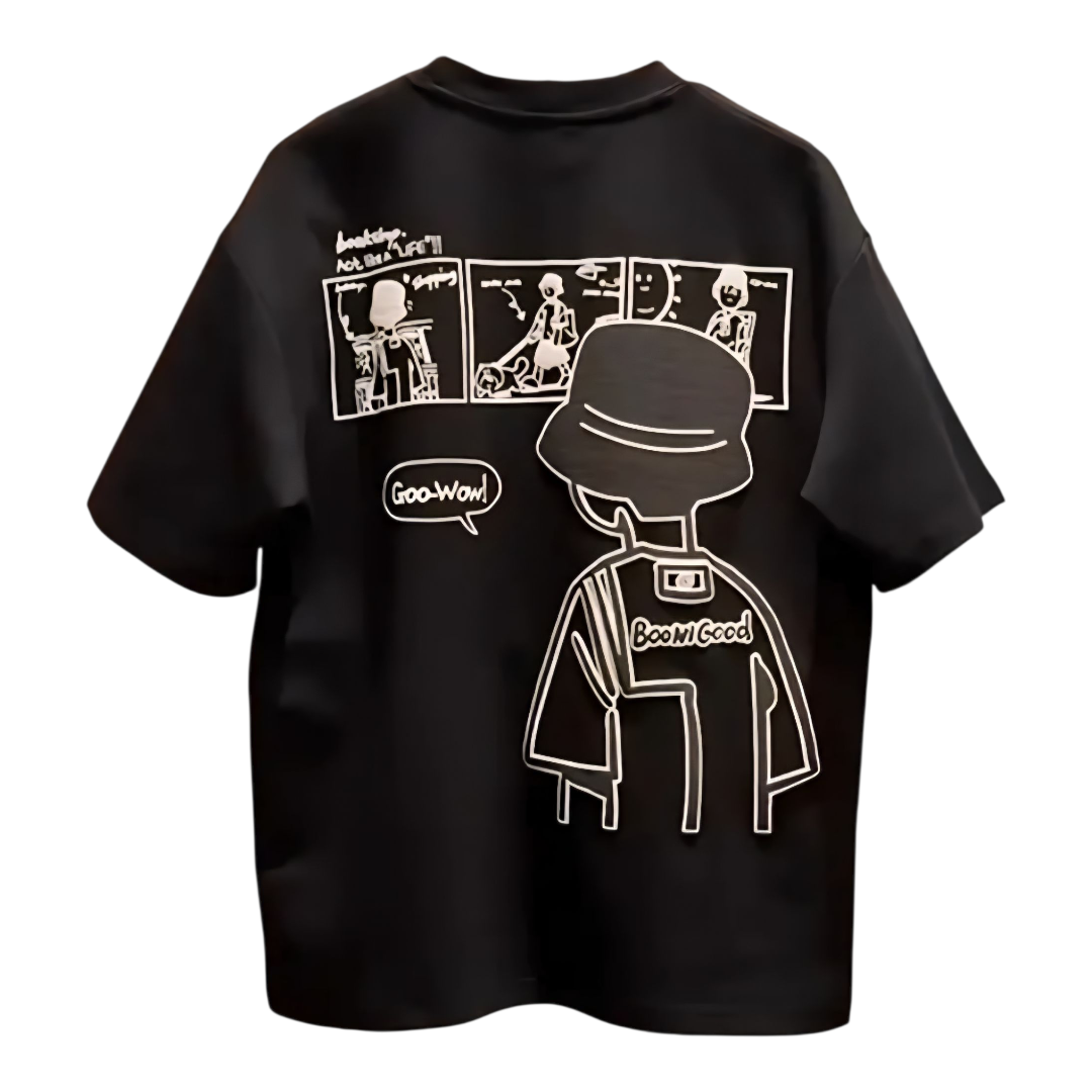 White or black graphic tee