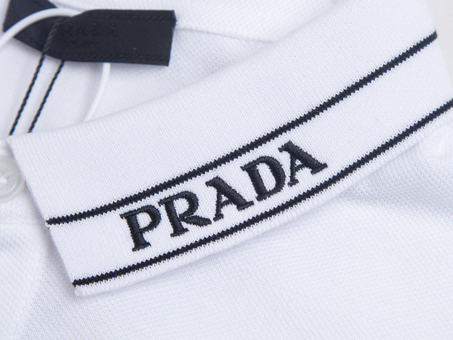 Prada Embroidered Collar Shirt