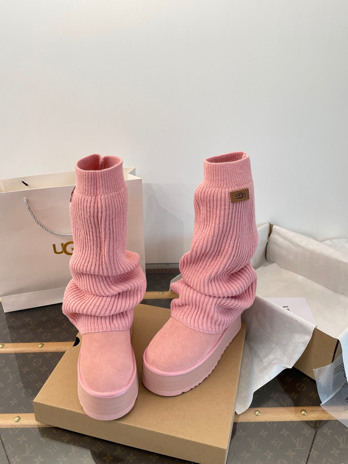 UGG Mini DeepFur Sock Boots