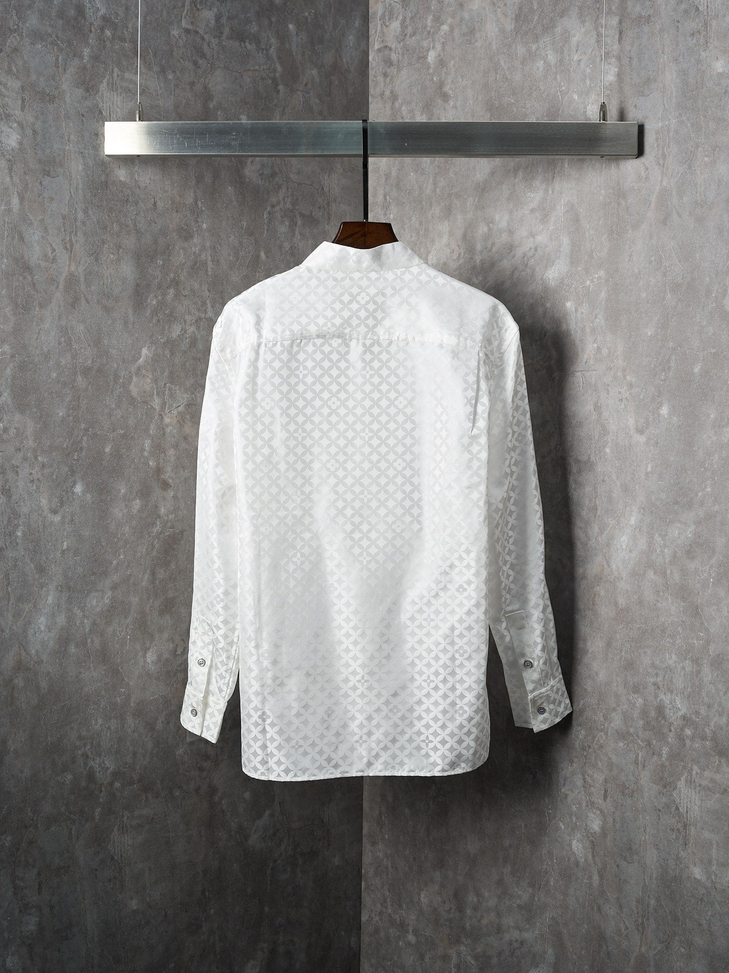 1V Nigo Collaboration Series Four-Leaf Clover Jacquard Kimono-Style Long-Sleeved Shirt