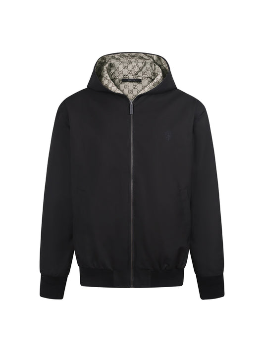 Gucci Double Face Canvas Embroidered Jacket