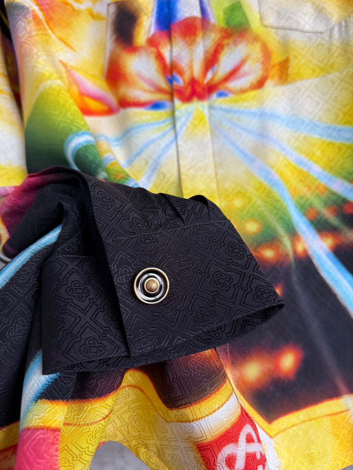Casablanca Jacquard Silk Long-Sleeved Shirt