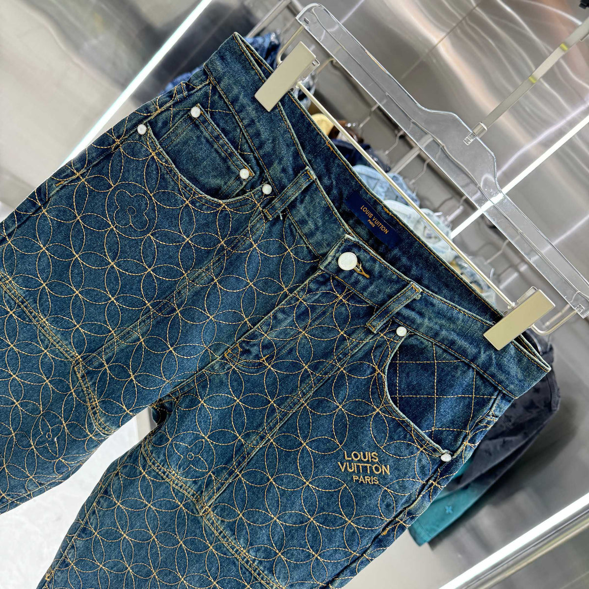 LV Celebrity Winter Runway Jeans