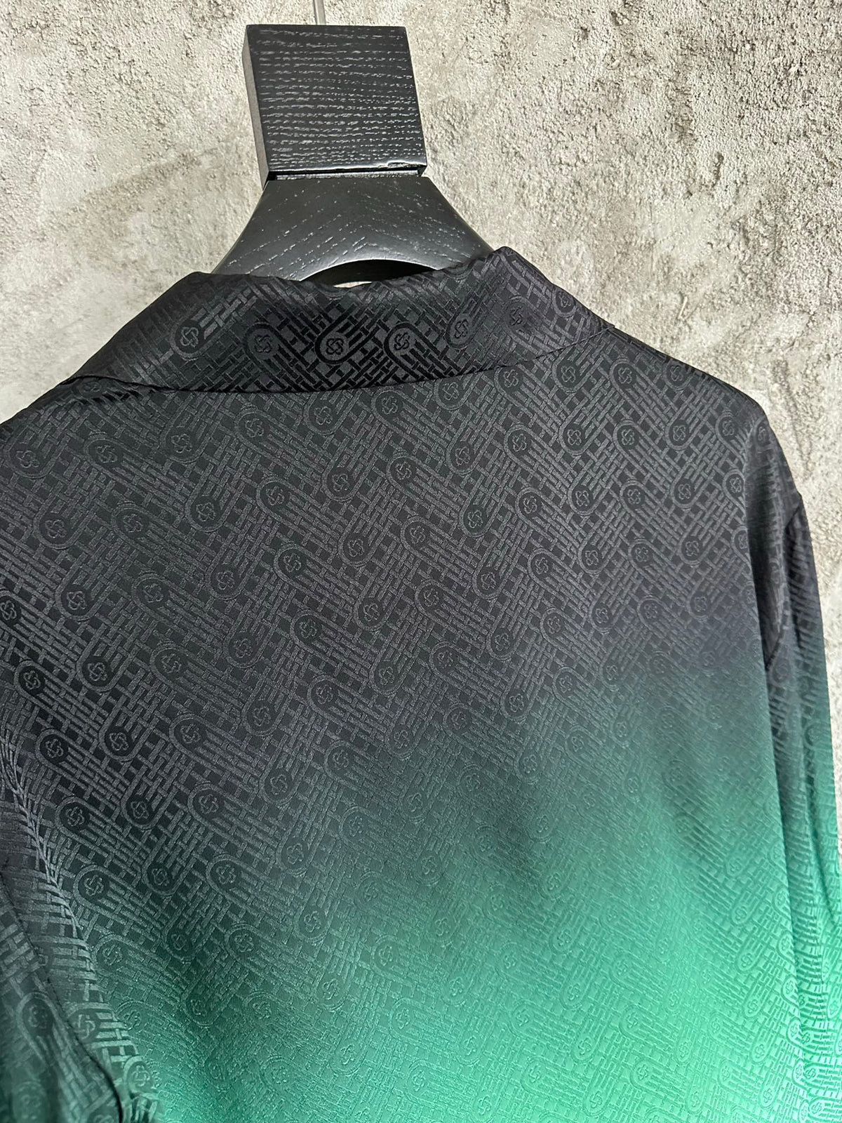 Casablanca Jacquard Silk Long-Sleeved Shirt