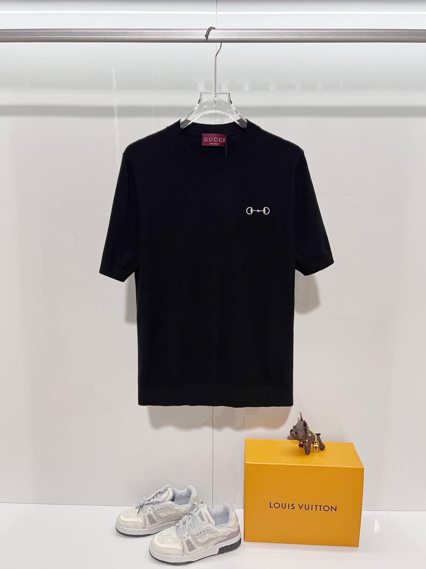 Gucci Crew Neck Embroidered Knit T-Shirt
