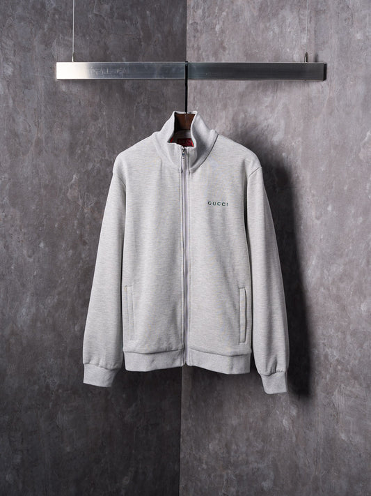 GG Knit Zipper Stand Collar Jacket
