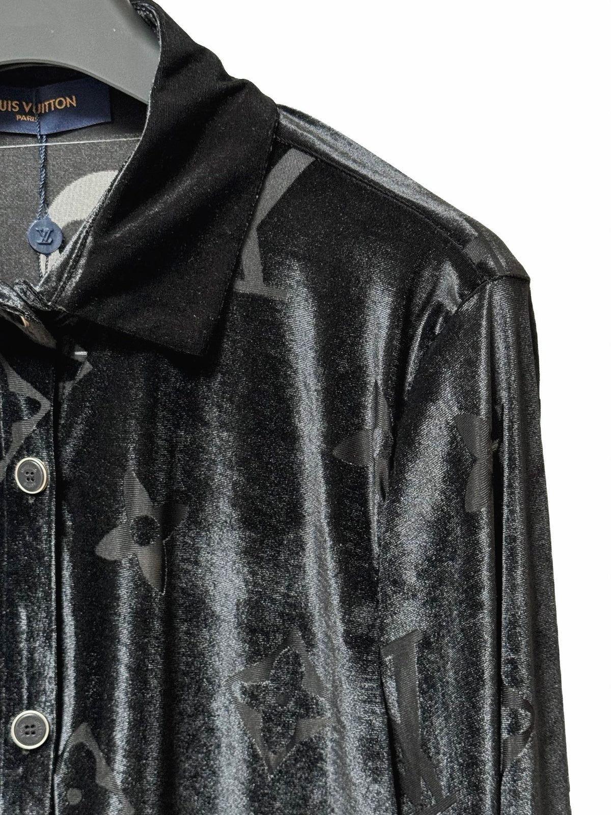 LV All-Over Velvet Long-Sleeved Shirt