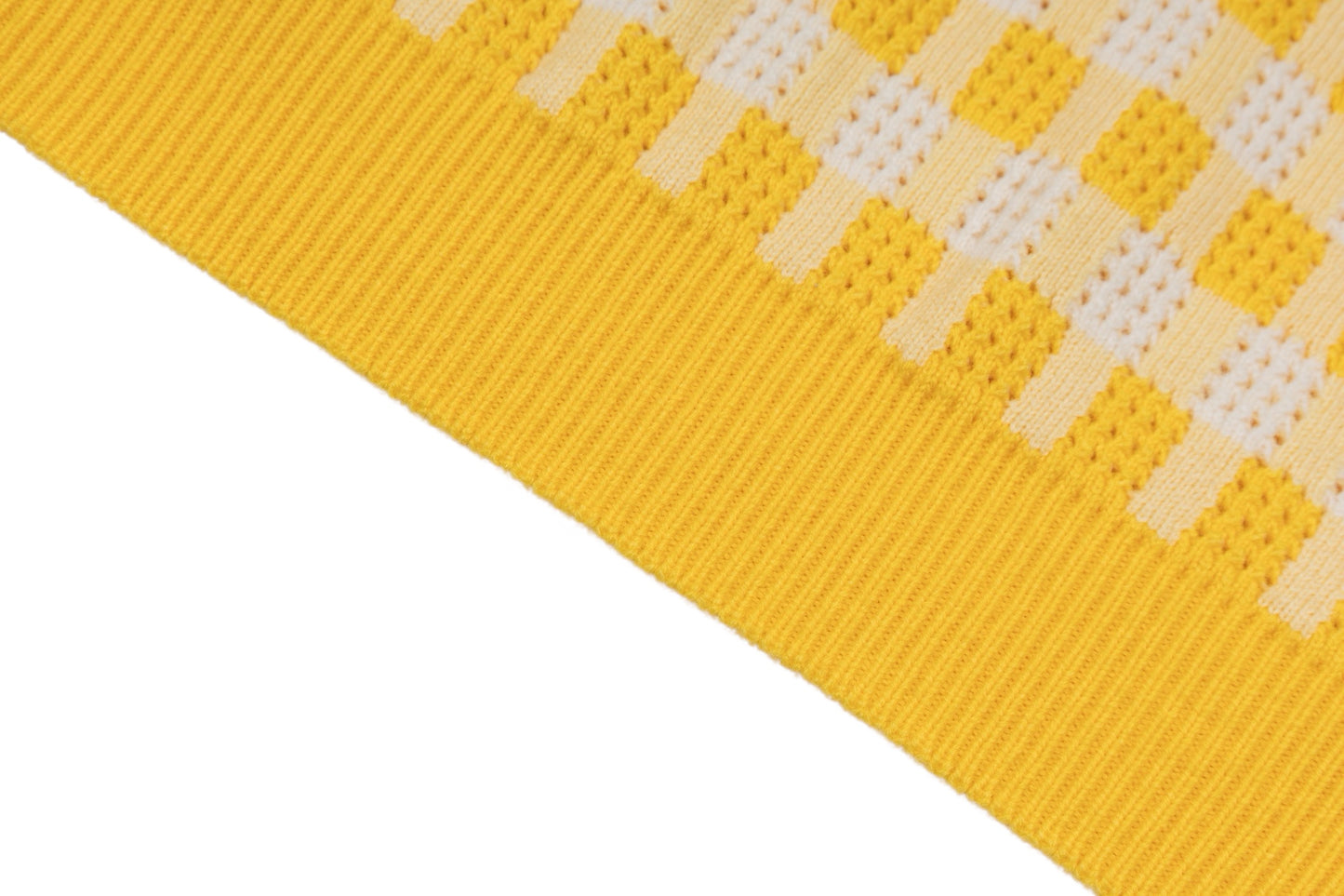 LV Perforated Checkered Tweed Crew Neck Sweater