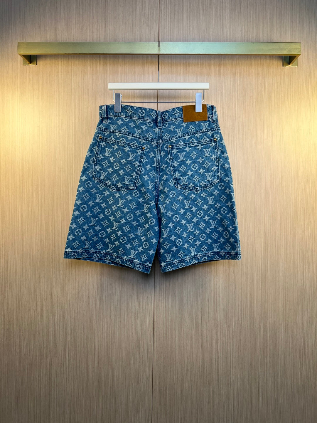 LV All-Over Denim Shorts