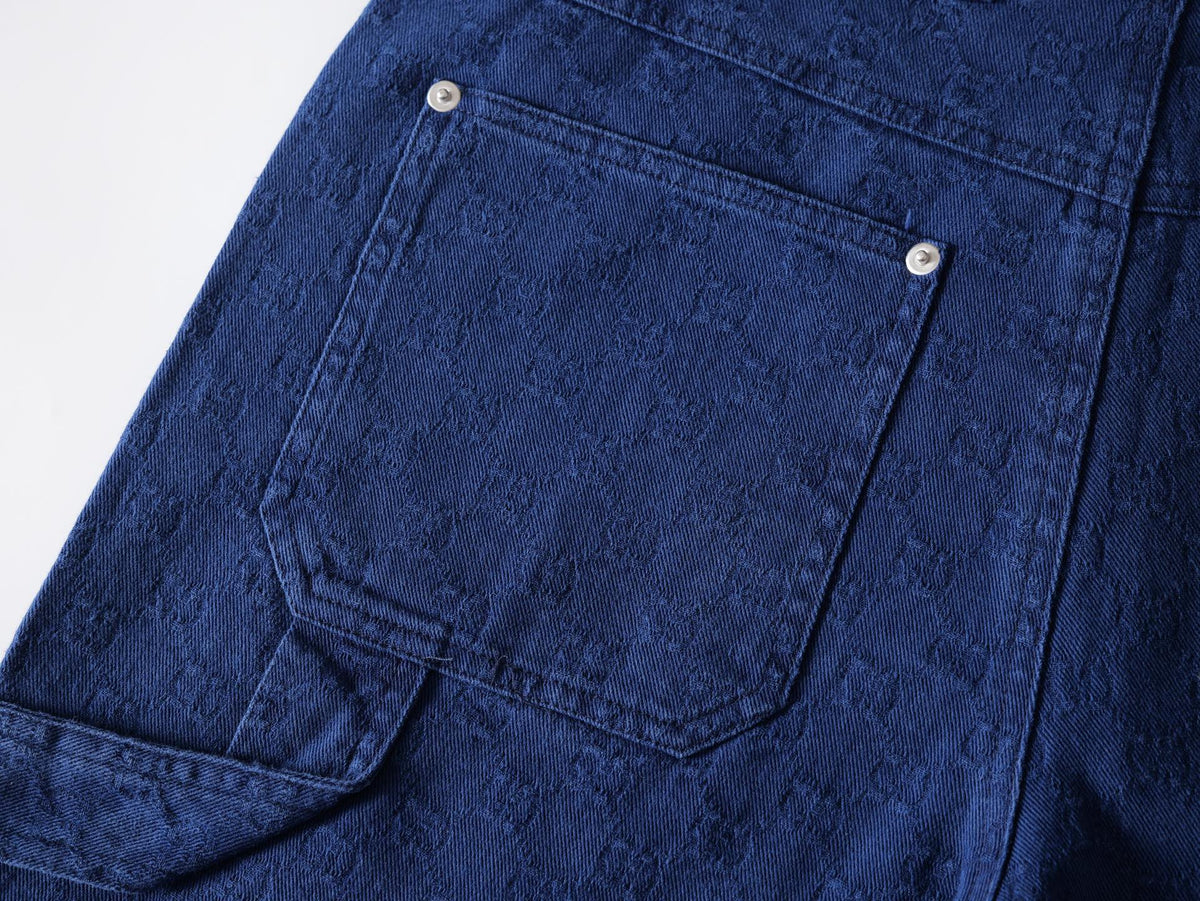 Gucci Jacquard Gradient Denim Shorts