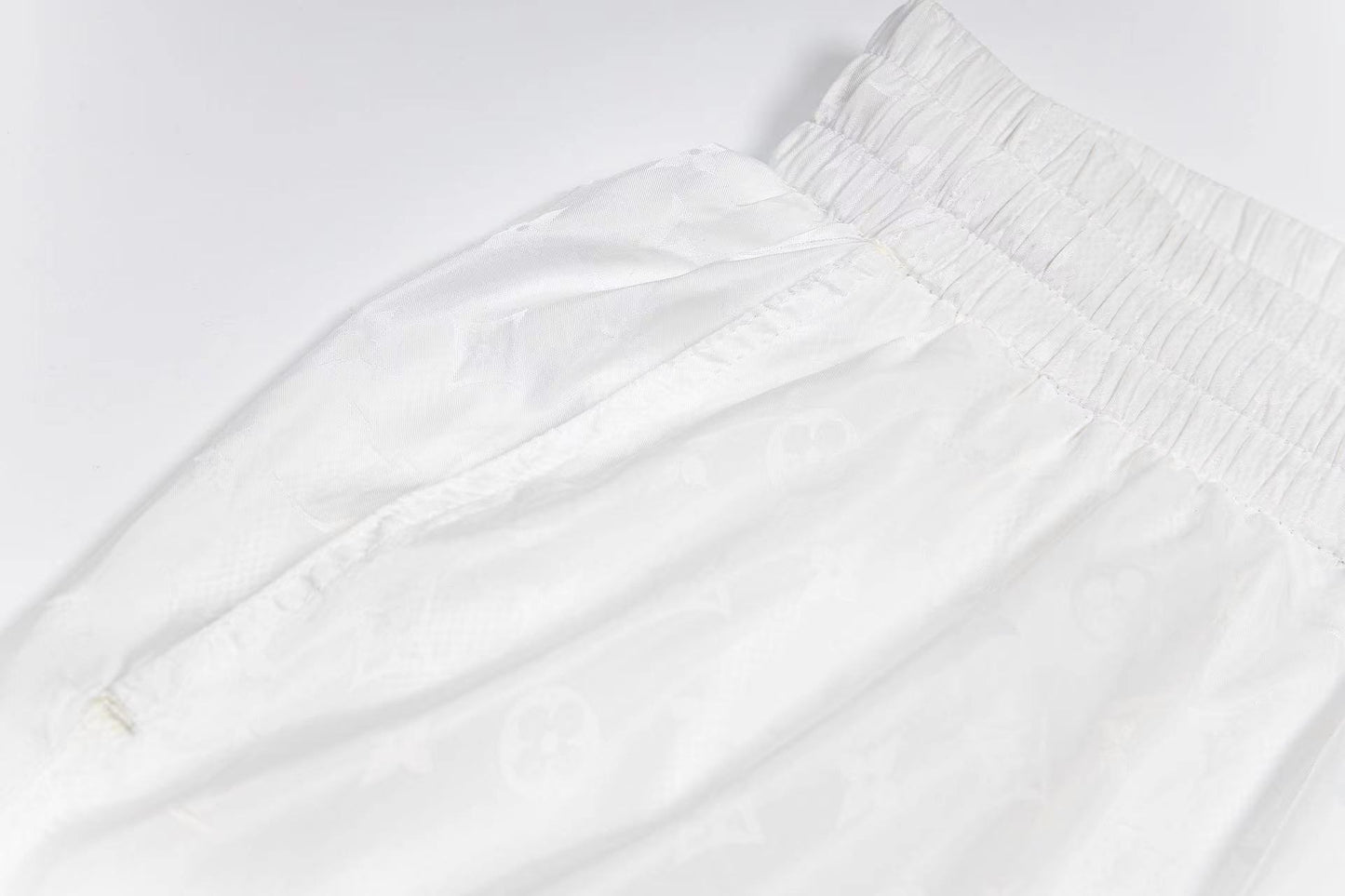 LV jacquard Silk Elastic Drawstring Shorts