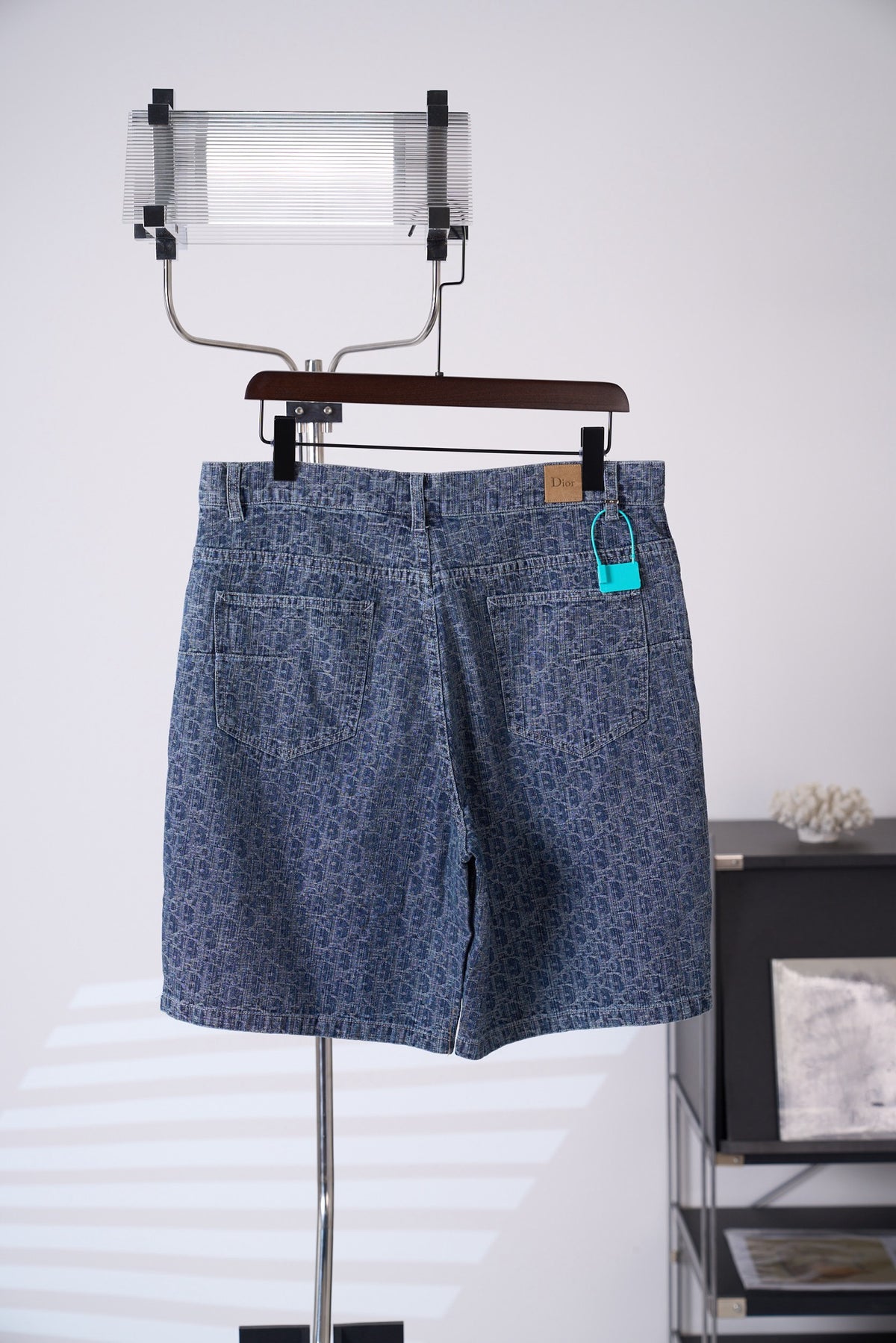 Dior Oblique Jacquard Monogram Denim Shorts