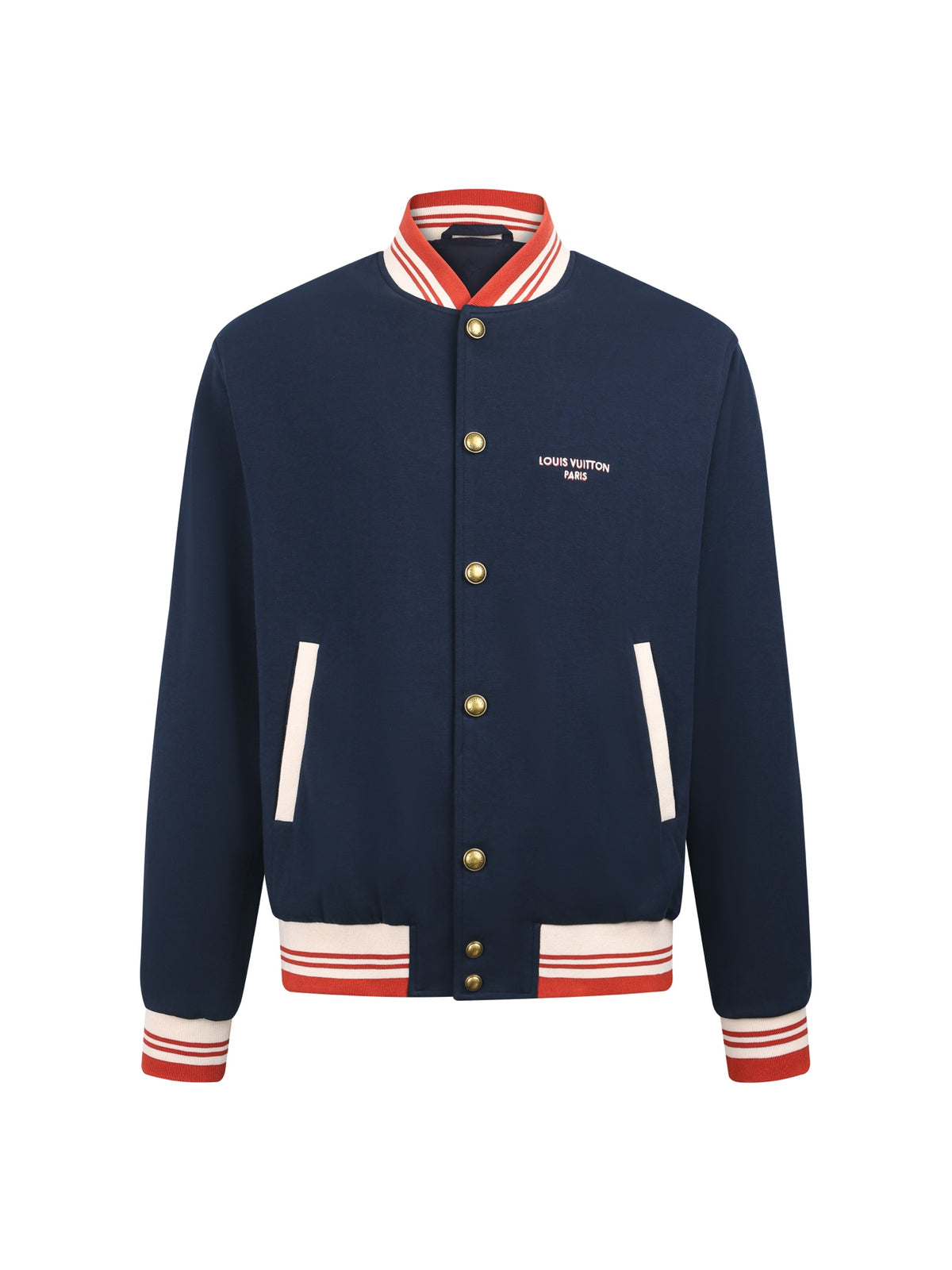 LV Embroidered Baseball Jacket