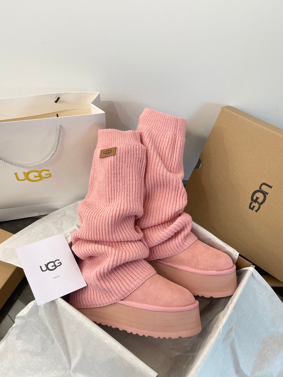 UGG Mini DeepFur Sock Boots