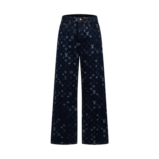 LV Denim Straight-Leg Jeans