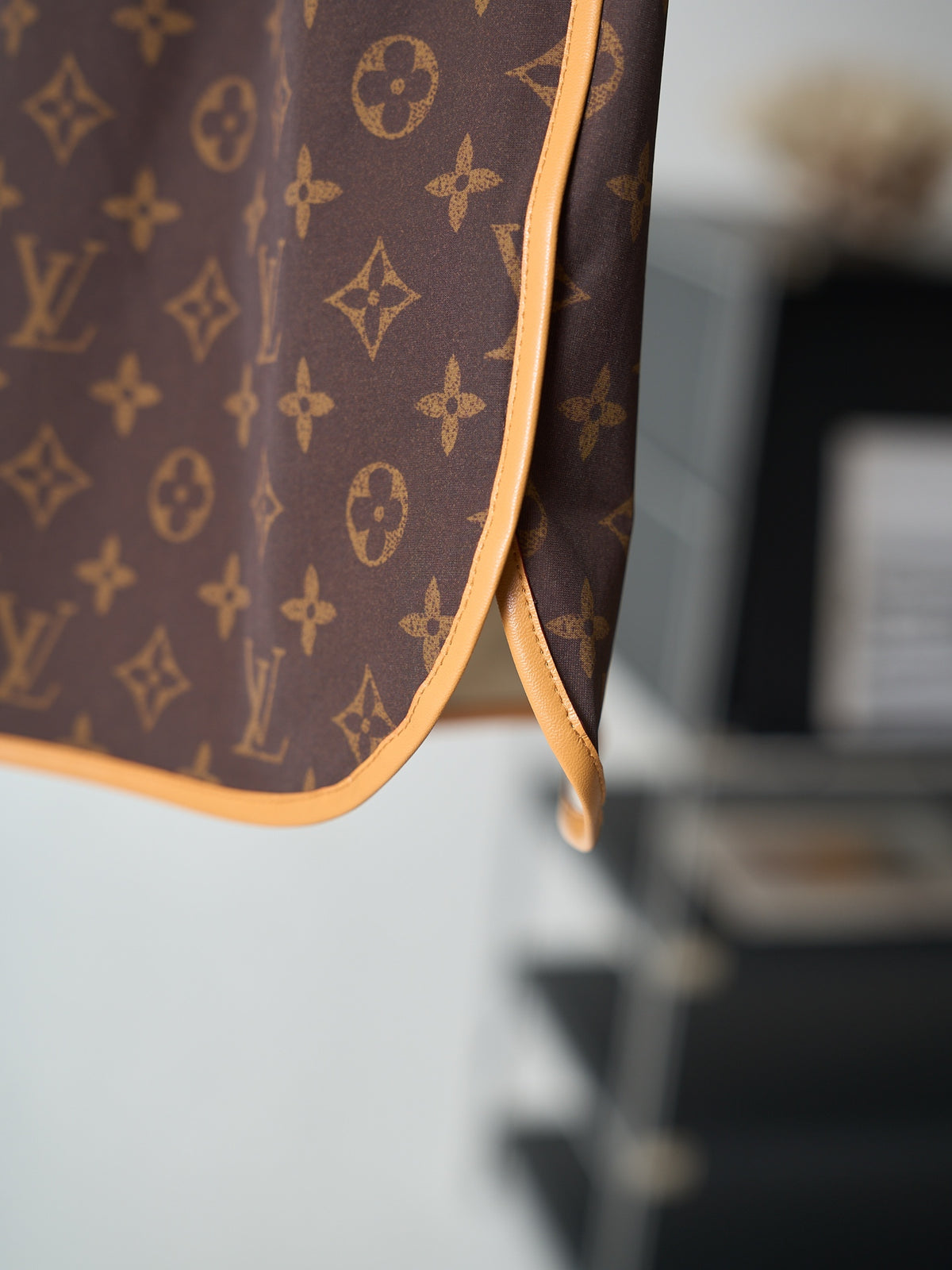 LV Monogram Leather Trim Drawstring Shorts