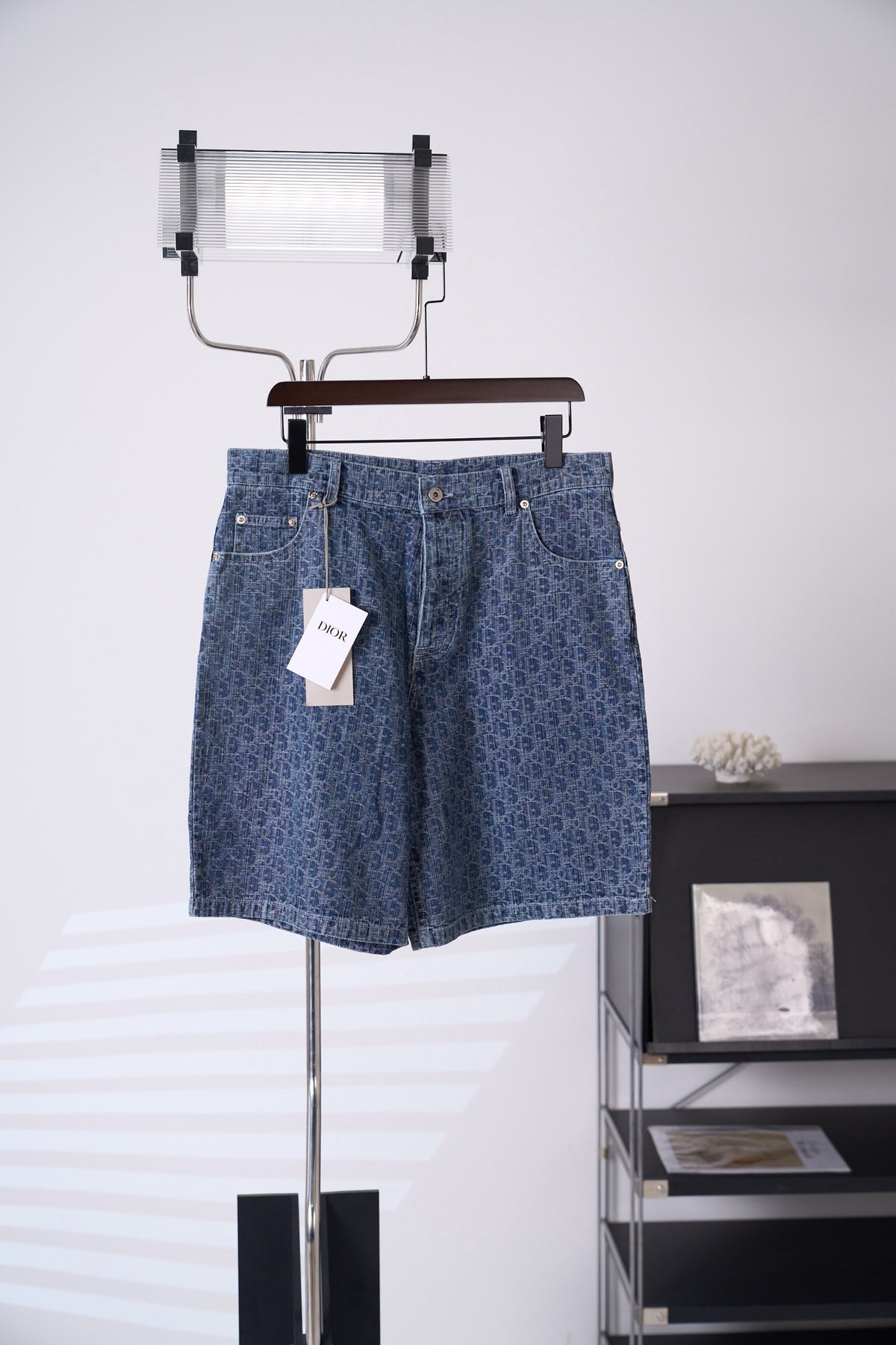 Dior Oblique Jacquard Monogram Denim Shorts